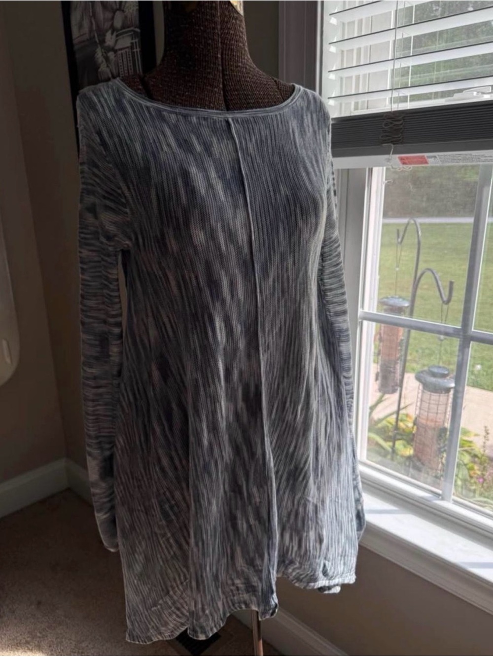 Knox Rose Gray Marled Long-Sleeve Swing Dress